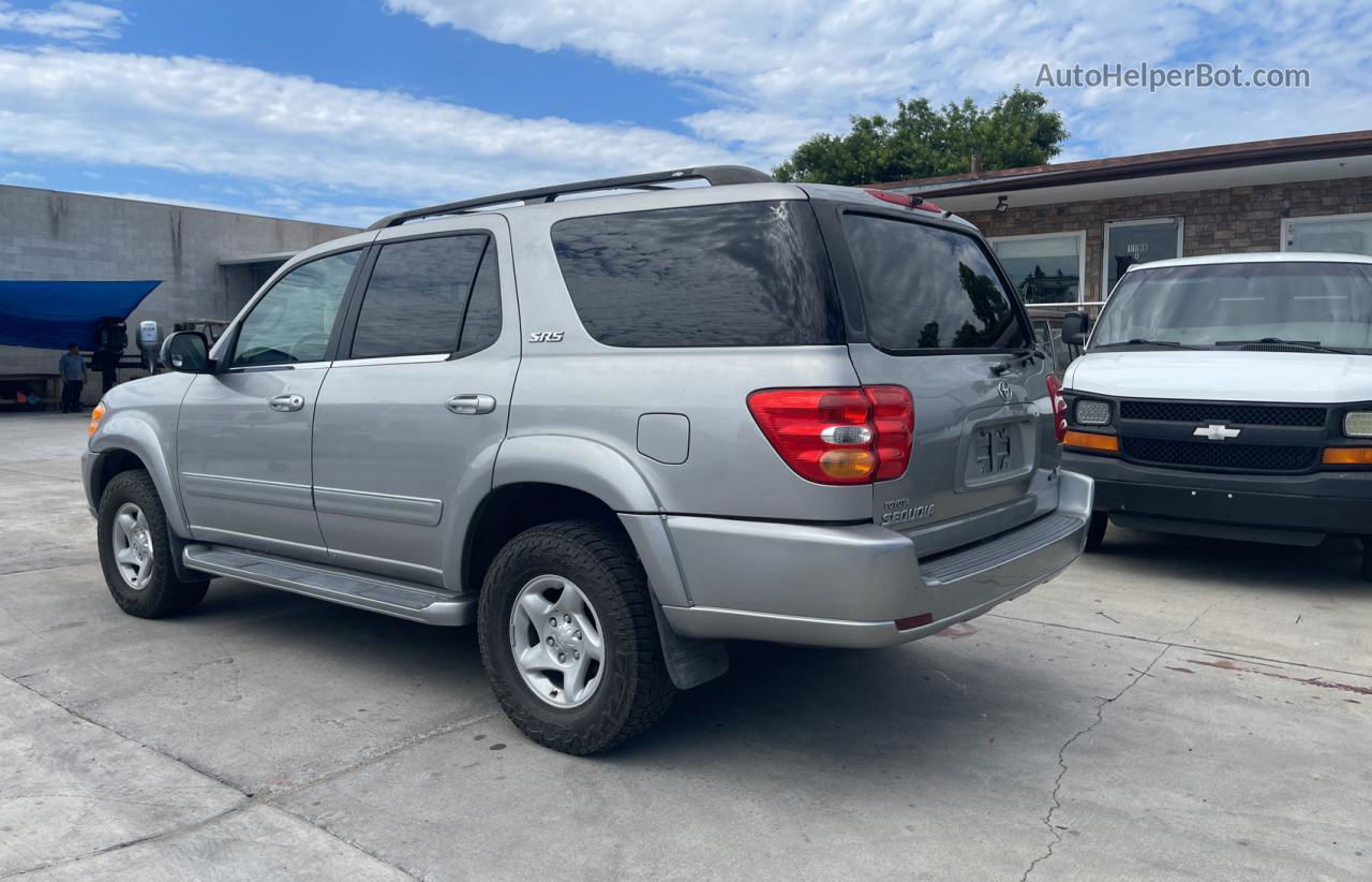 2002 Toyota Sequoia Sr5 Silver vin: 5TDZT34A82S084782