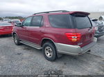 2002 Toyota Sequoia Sr5 Maroon vin: 5TDZT34A82S090887