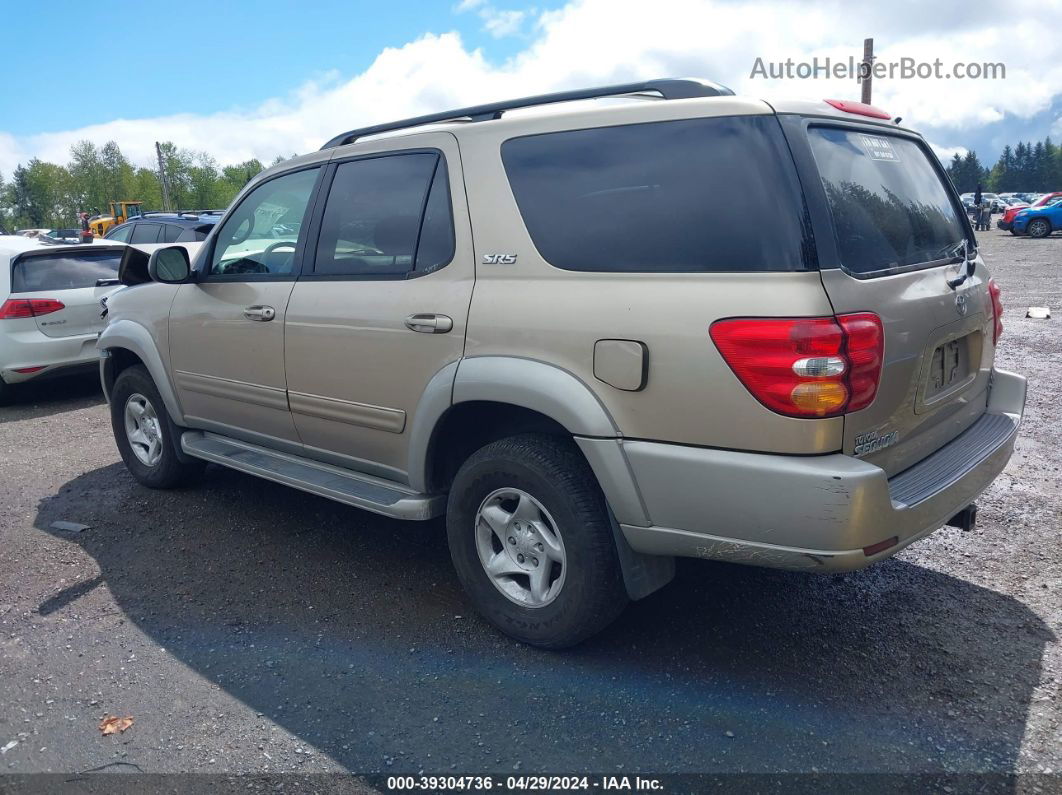 2002 Toyota Sequoia Sr5 V8 Tan vin: 5TDZT34A82S093000