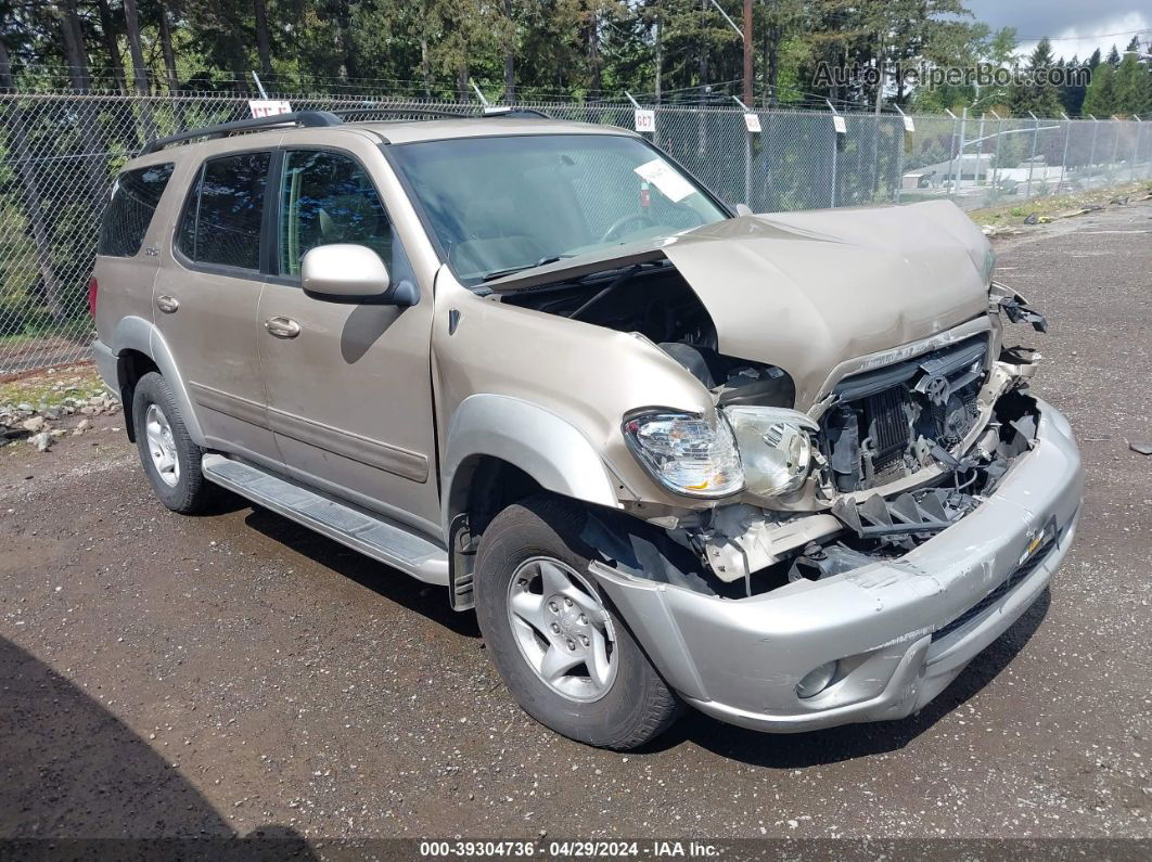 2002 Toyota Sequoia Sr5 V8 Tan vin: 5TDZT34A82S093000