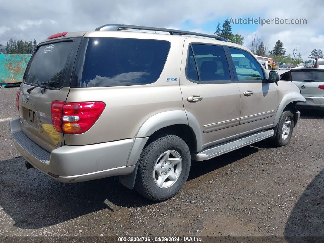 2002 Toyota Sequoia Sr5 V8 Tan vin: 5TDZT34A82S093000