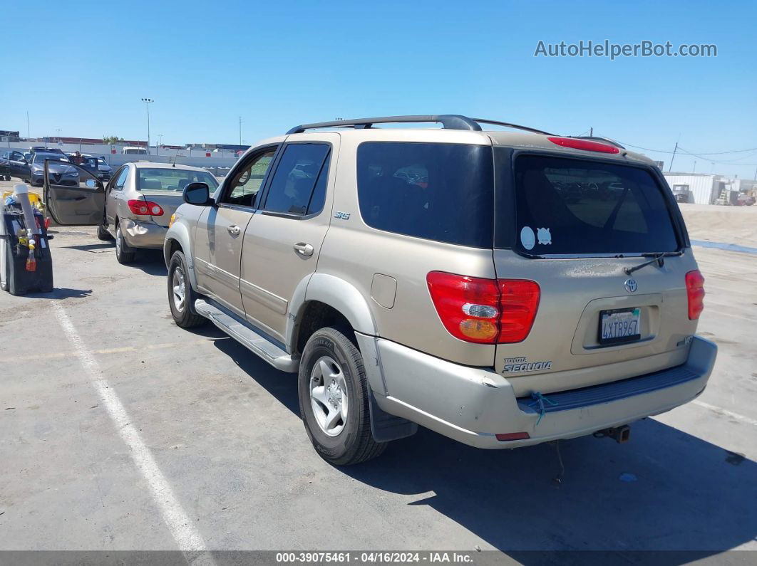 2002 Toyota Sequoia Sr5 V8 Gold vin: 5TDZT34A82S109308