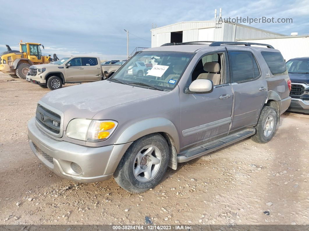 2002 Toyota Sequoia Sr5 Gray vin: 5TDZT34A82S125203