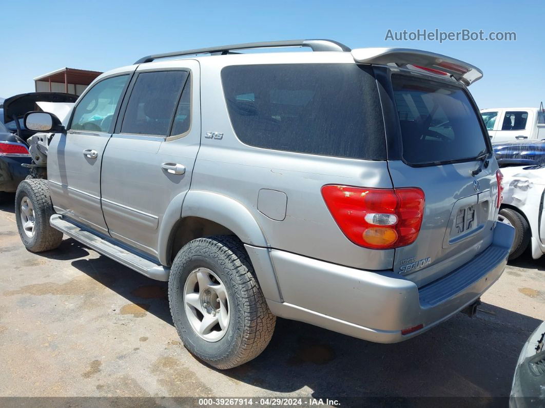 2002 Toyota Sequoia Sr5 V8 Silver vin: 5TDZT34A92S092115