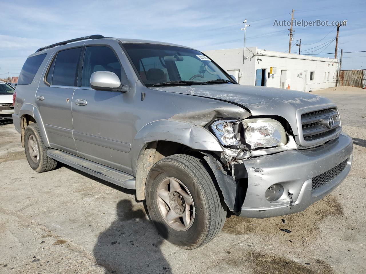 2002 Toyota Sequoia Sr5 Silver vin: 5TDZT34A92S100892