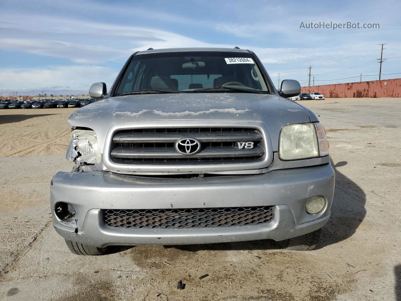 2002 Toyota Sequoia Sr5 Silver vin: 5TDZT34A92S100892