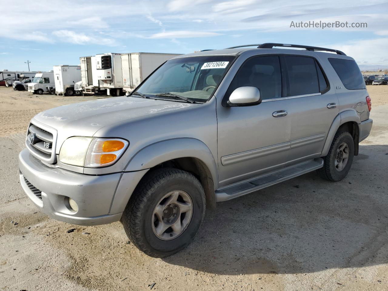 2002 Toyota Sequoia Sr5 Silver vin: 5TDZT34A92S100892