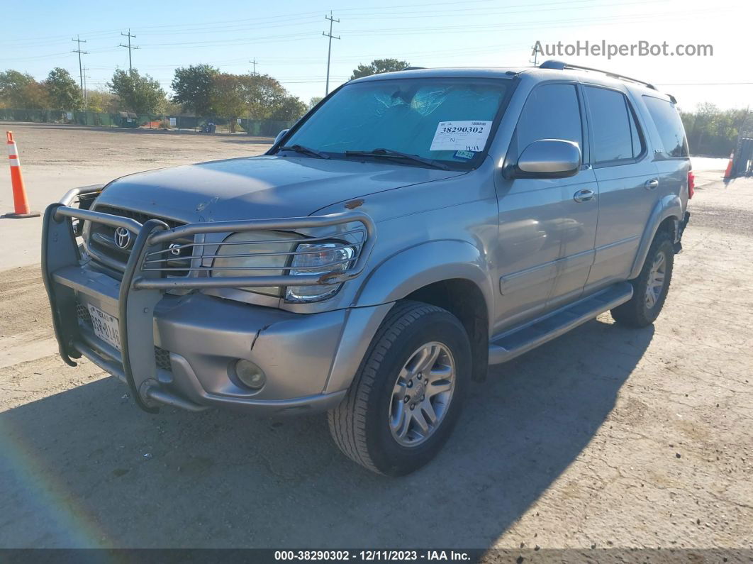 2002 Toyota Sequoia Sr5 Silver vin: 5TDZT34A92S102951