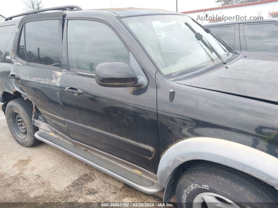 2002 Toyota Sequoia Sr5 V8 Black vin: 5TDZT34A92S105851