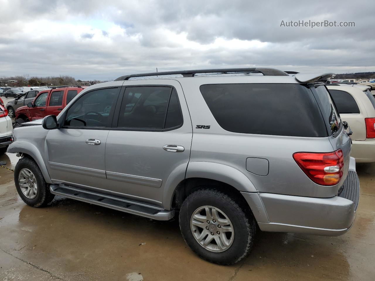 2002 Toyota Sequoia Sr5 Silver vin: 5TDZT34AX2S075016