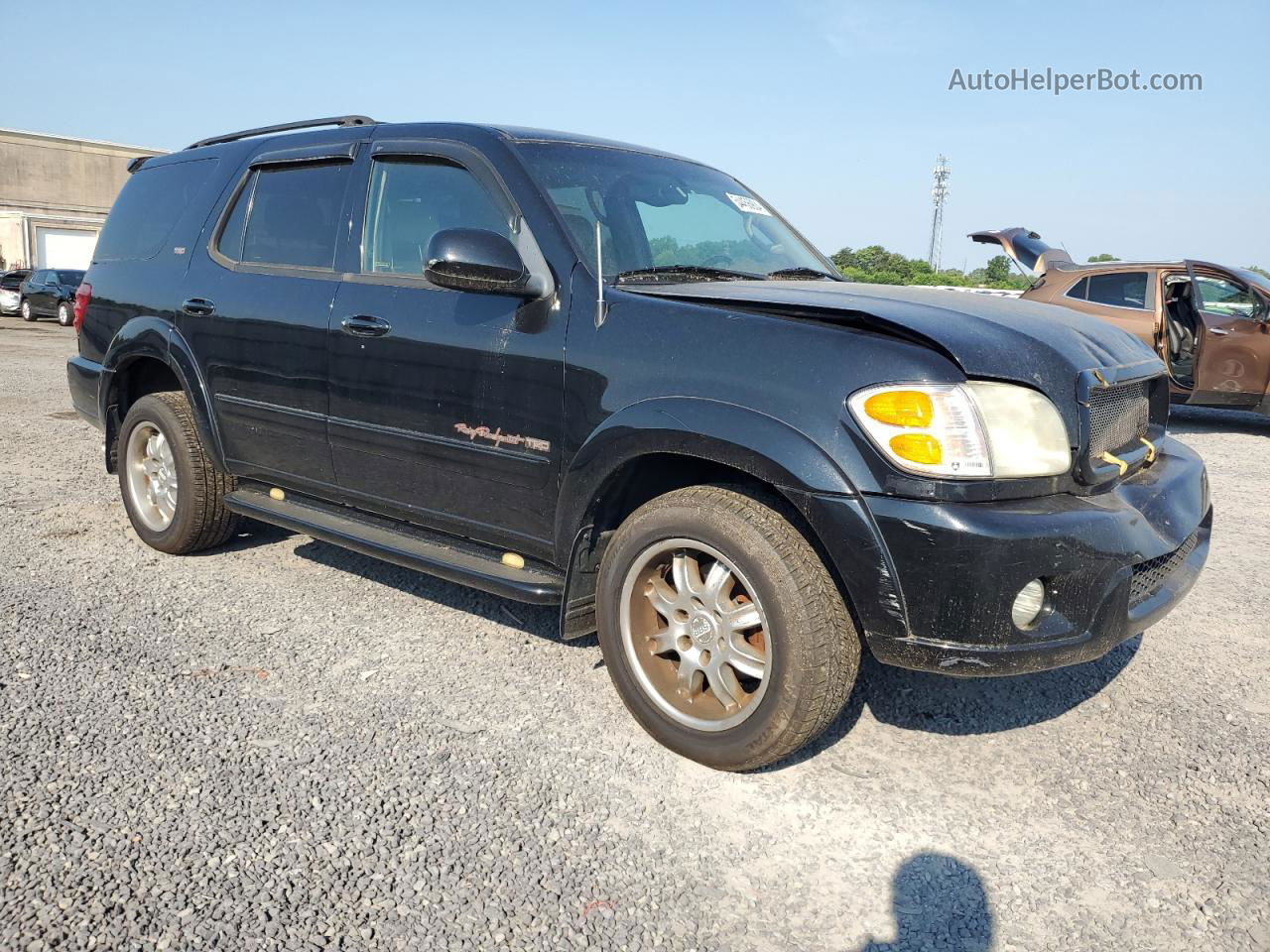 2002 Toyota Sequoia Sr5 Black vin: 5TDZT34AX2S101923