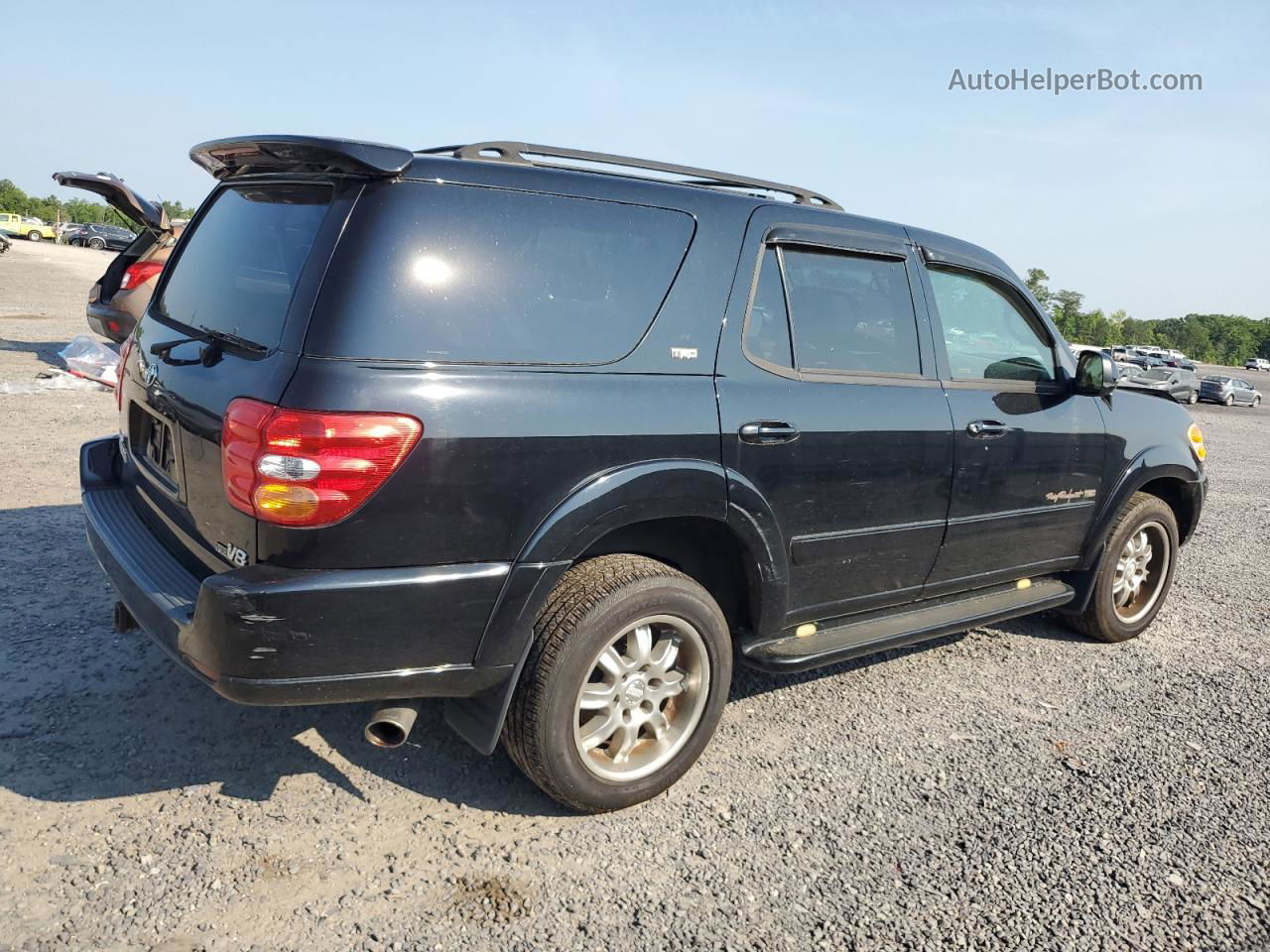 2002 Toyota Sequoia Sr5 Black vin: 5TDZT34AX2S101923