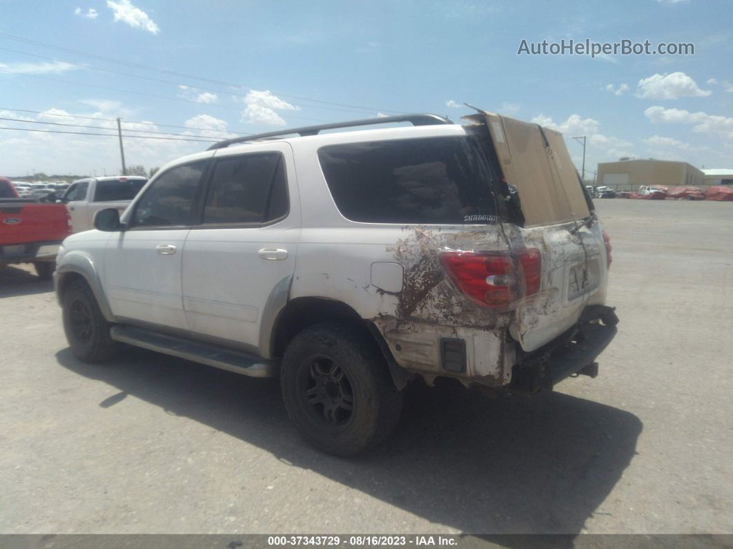 2002 Toyota Sequoia Sr5 White vin: 5TDZT34AX2S106930