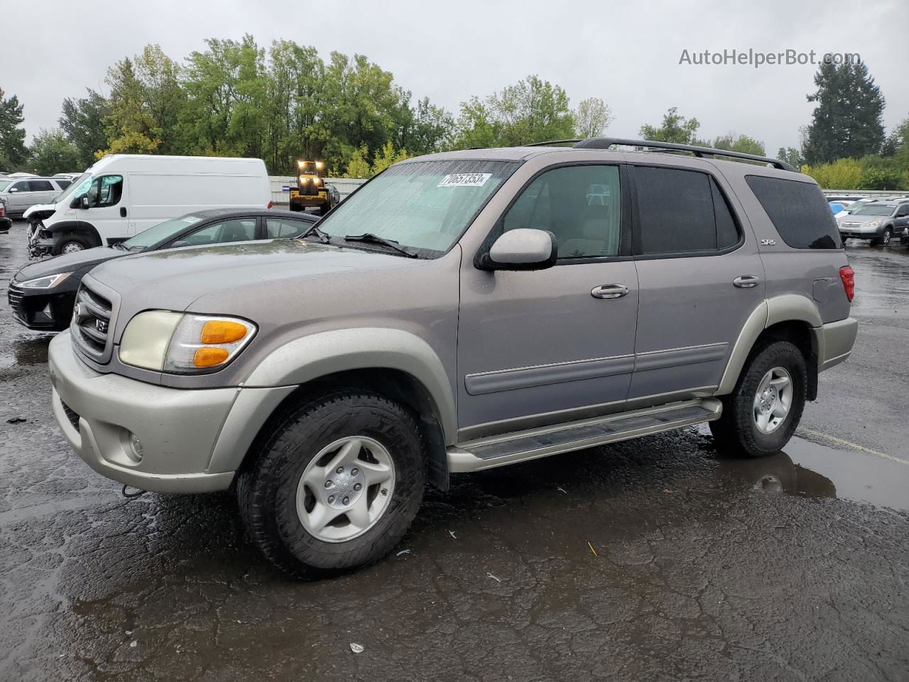 2002 Toyota Sequoia Sr5 Silver vin: 5TDZT34AX2S107432