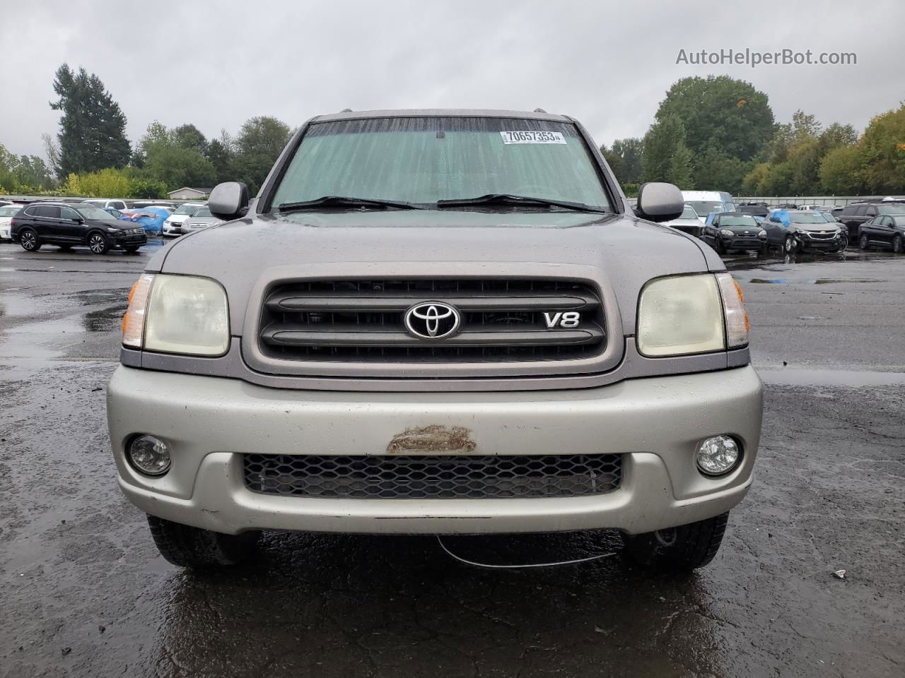 2002 Toyota Sequoia Sr5 Silver vin: 5TDZT34AX2S107432