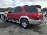 2002 Toyota Sequoia Sr5 Burgundy vin: 5TDZT34AX2S135456