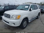 2002 Toyota Sequoia Limited V8 White vin: 5TDZT38A02S067453