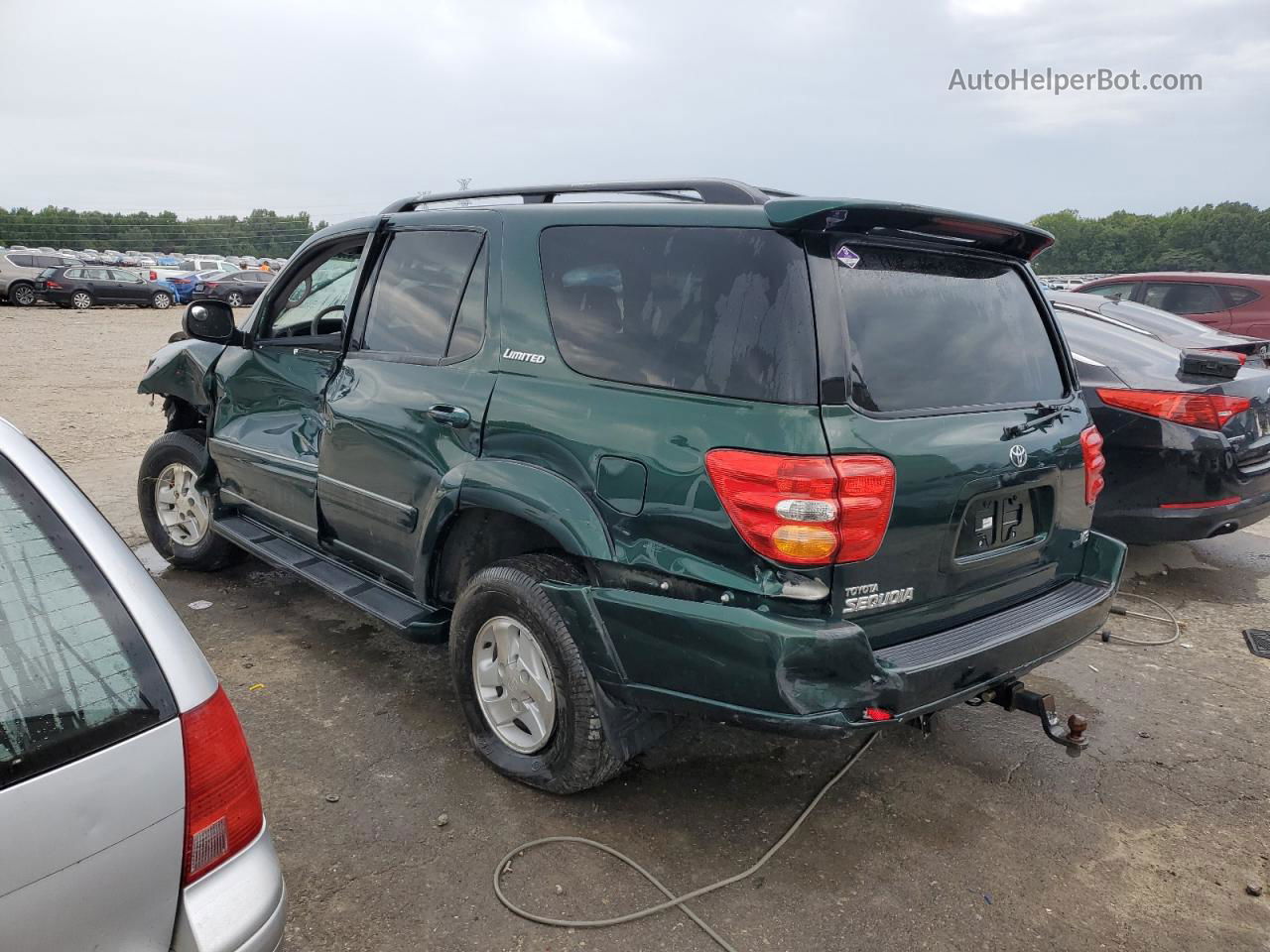 2002 Toyota Sequoia Limited Green vin: 5TDZT38A02S101357