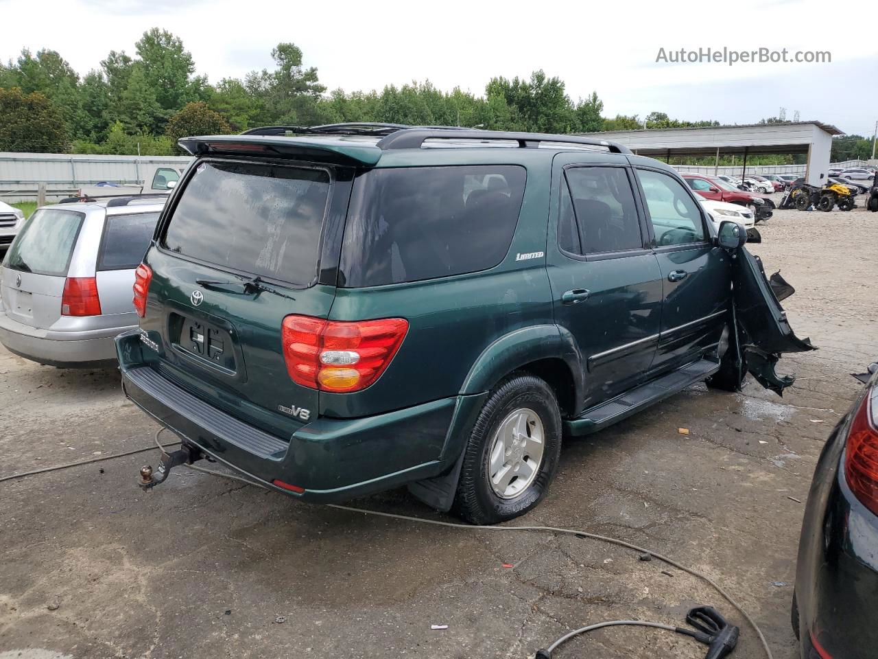 2002 Toyota Sequoia Limited Green vin: 5TDZT38A02S101357