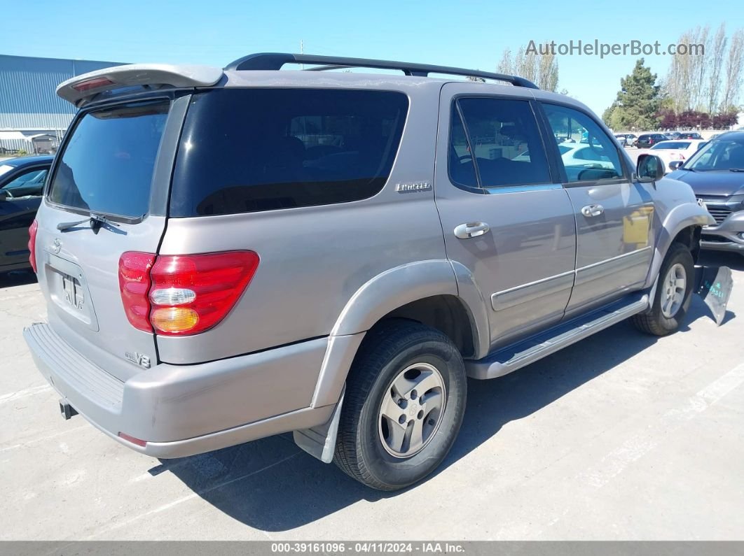 2002 Toyota Sequoia Limited V8 Silver vin: 5TDZT38A02S107501