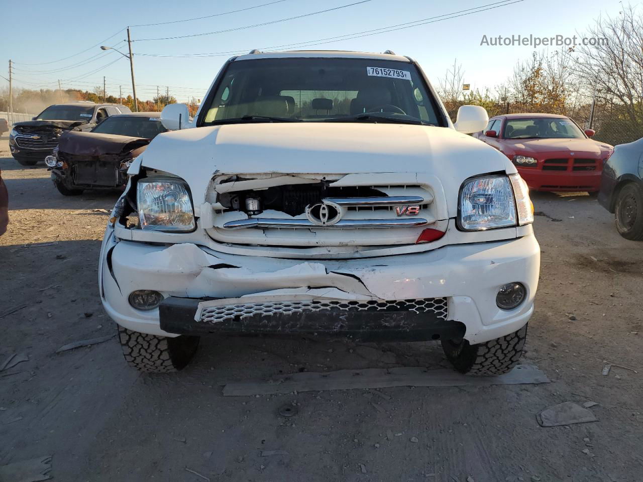 2002 Toyota Sequoia Limited White vin: 5TDZT38A02S130633