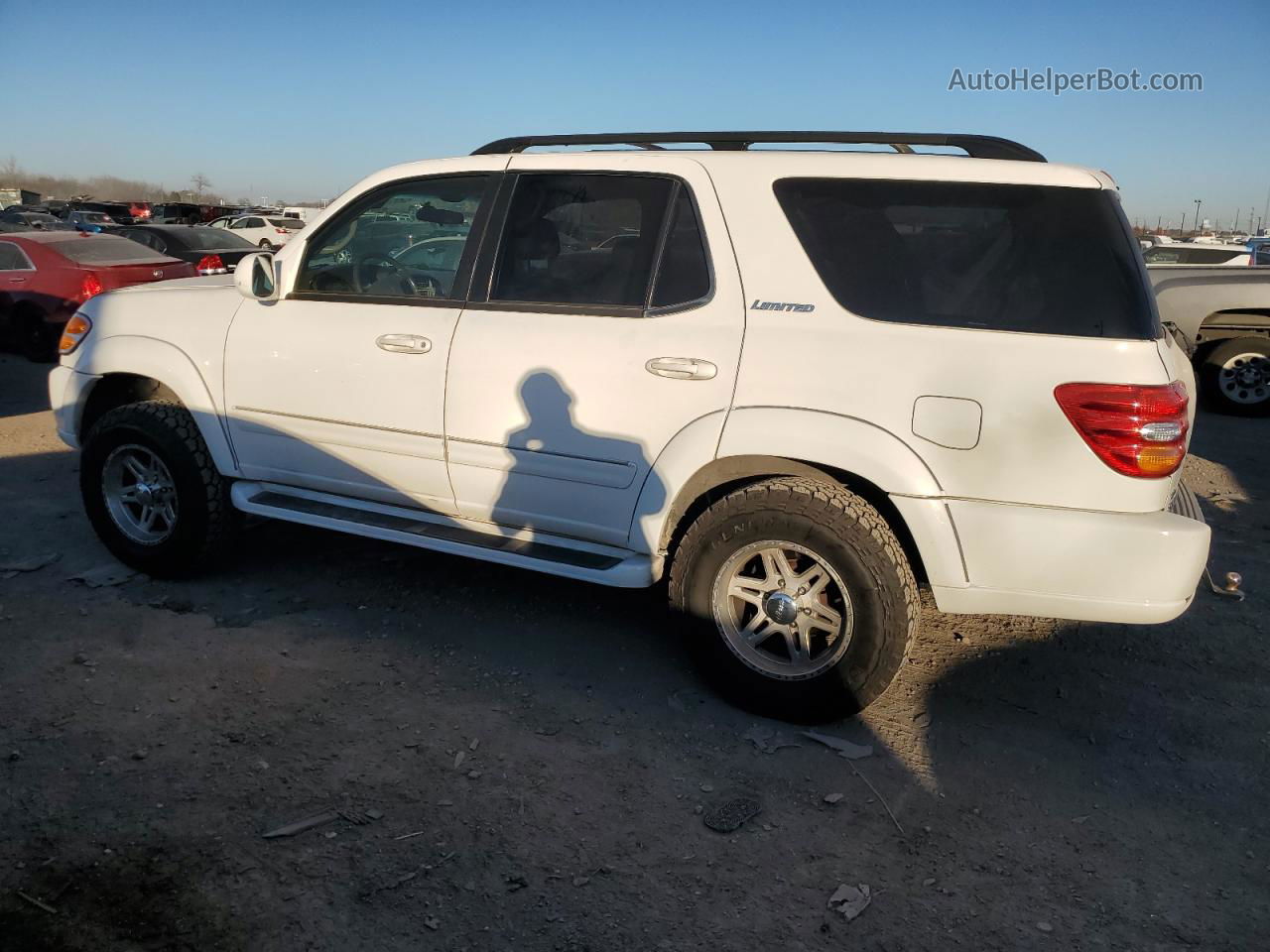 2002 Toyota Sequoia Limited White vin: 5TDZT38A02S130633