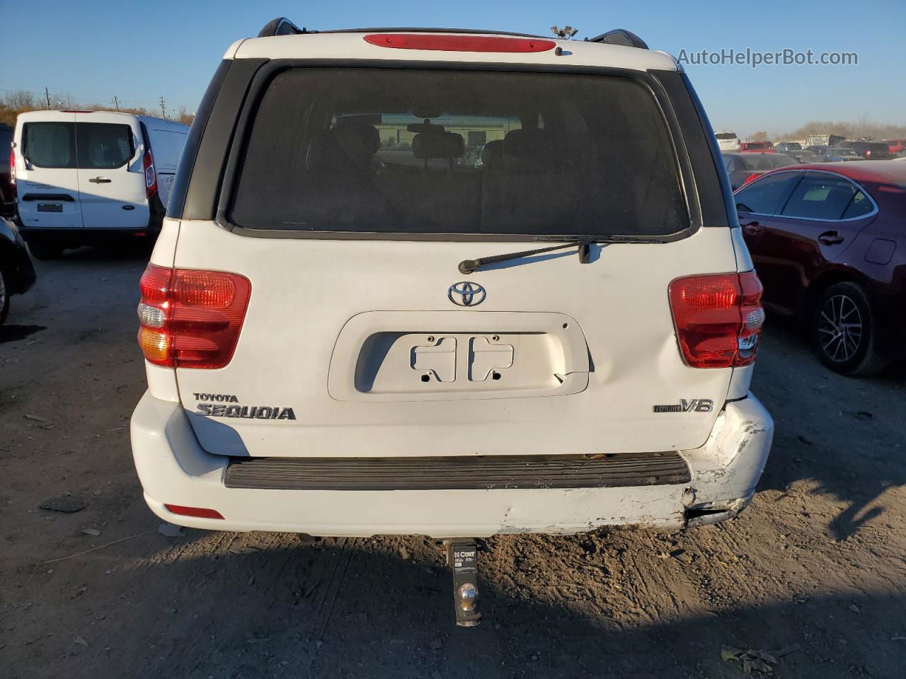 2002 Toyota Sequoia Limited White vin: 5TDZT38A02S130633