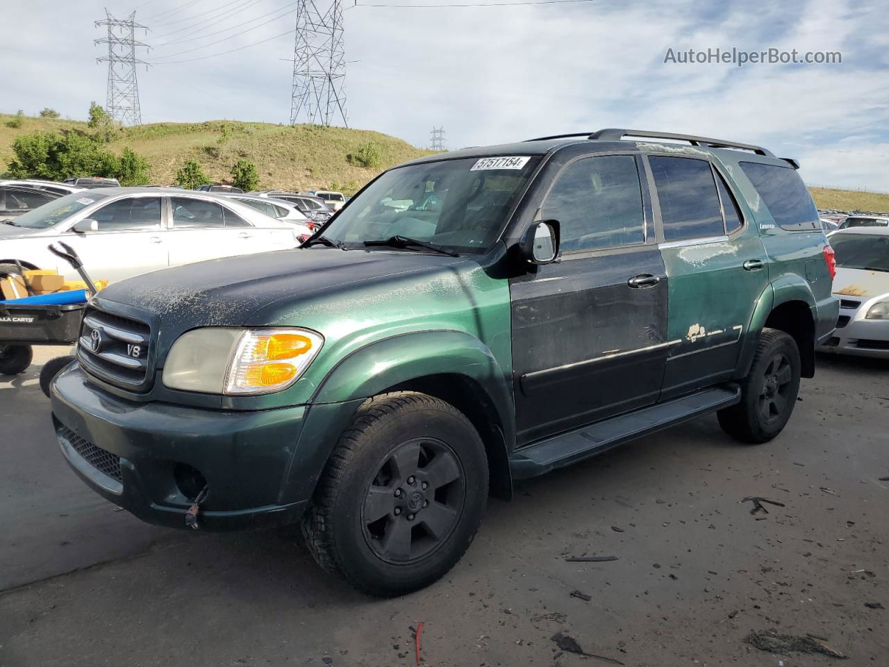 2002 Toyota Sequoia Limited Двухцветный vin: 5TDZT38A22S074369