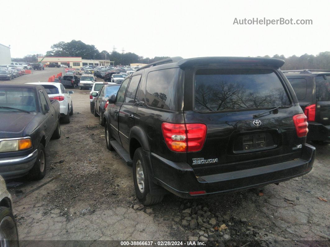 2002 Toyota Sequoia Limited V8 Black vin: 5TDZT38A22S074436