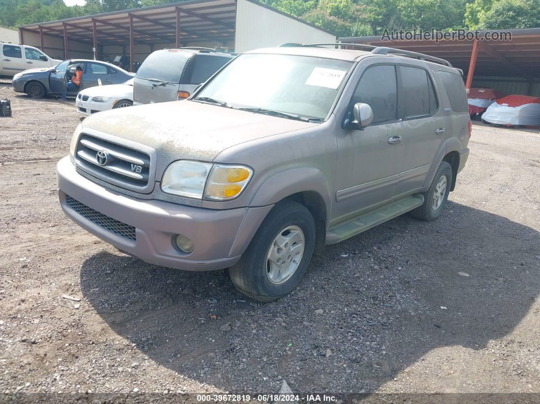 2002 Toyota Sequoia Limited V8 Silver vin: 5TDZT38A22S083363