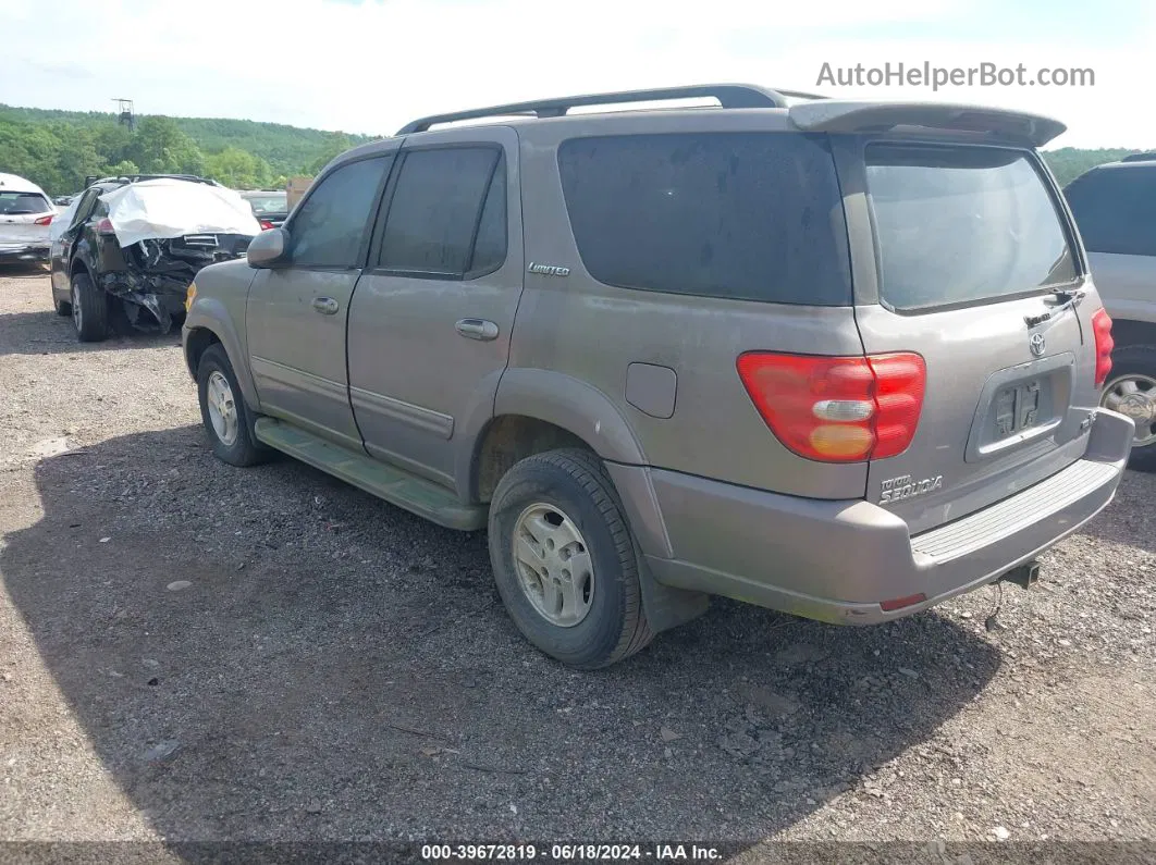 2002 Toyota Sequoia Limited V8 Silver vin: 5TDZT38A22S083363