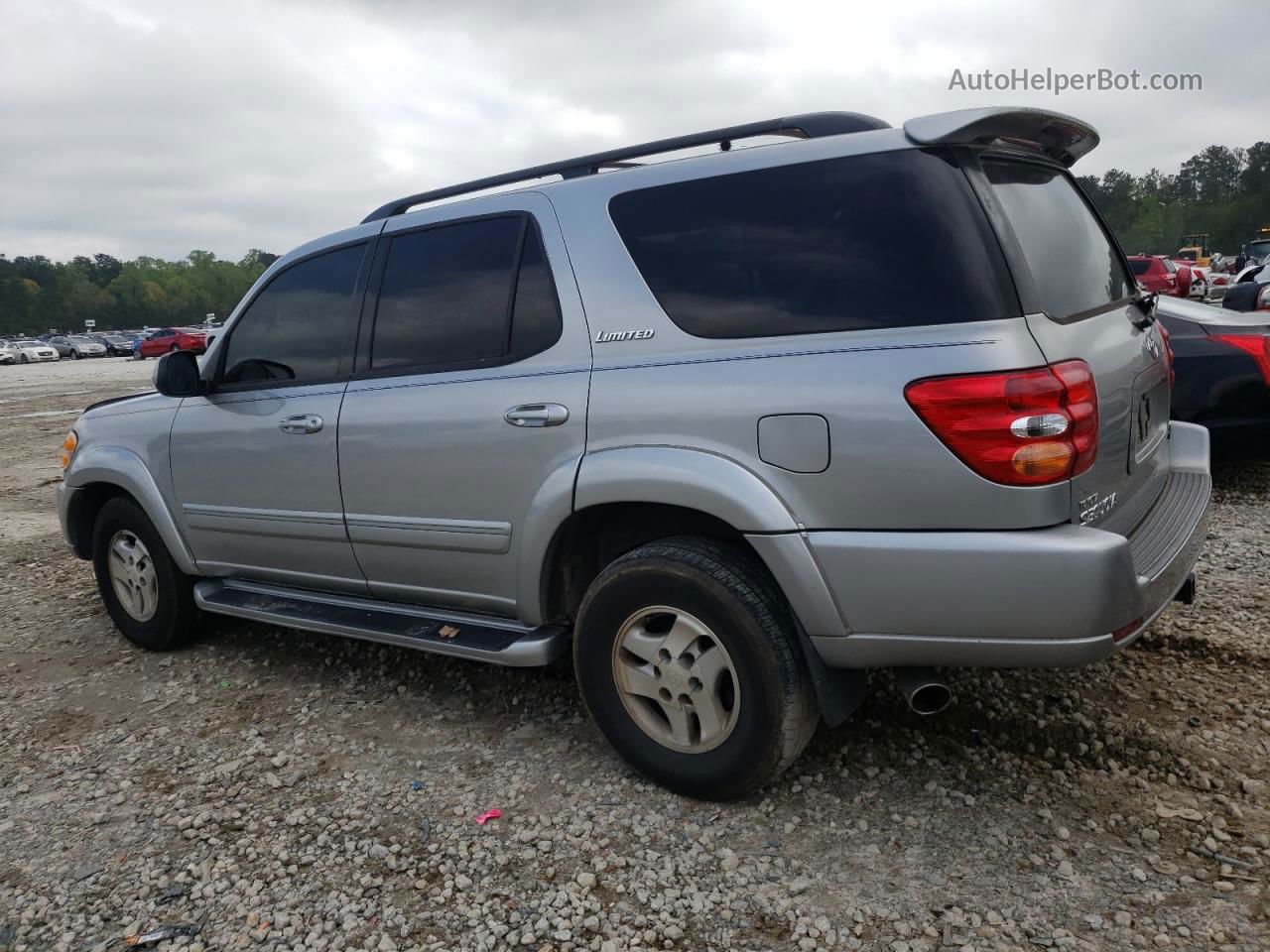 2002 Toyota Sequoia Limited Silver vin: 5TDZT38A22S106852