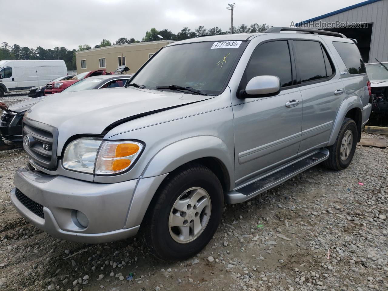 2002 Toyota Sequoia Limited Silver vin: 5TDZT38A22S106852