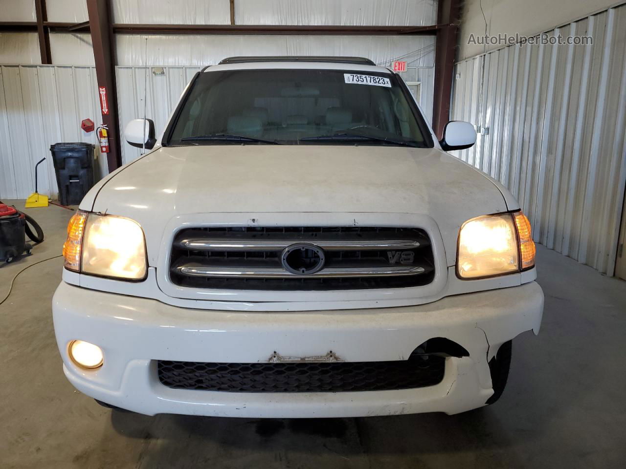 2002 Toyota Sequoia Limited White vin: 5TDZT38A42S136631