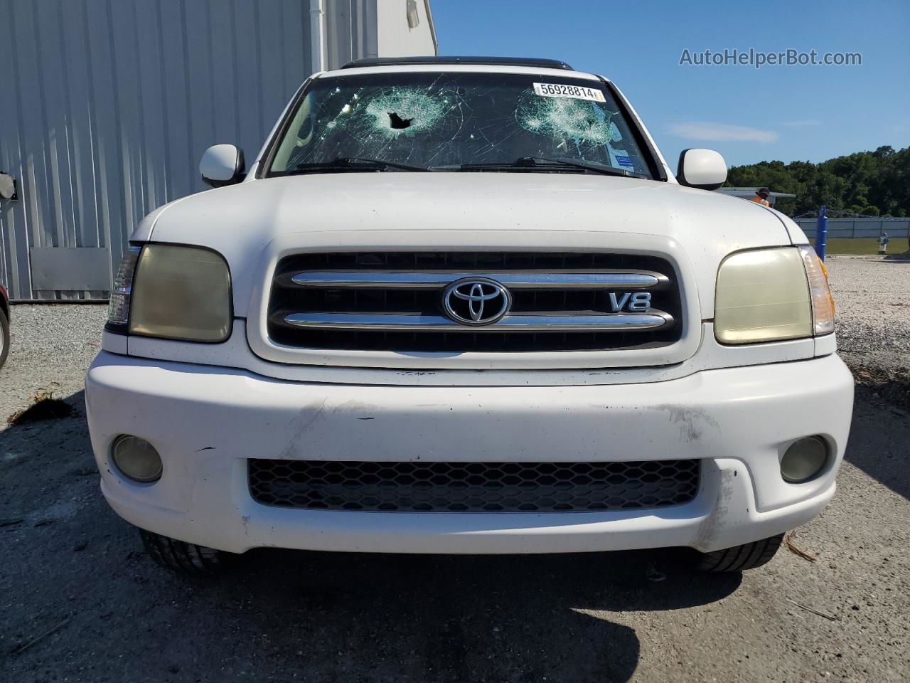 2002 Toyota Sequoia Limited White vin: 5TDZT38A62S080630