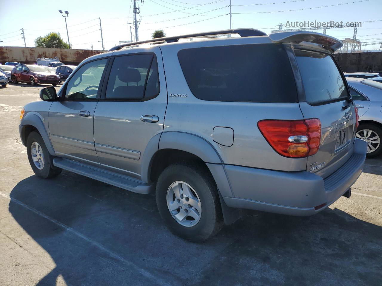 2002 Toyota Sequoia Limited Silver vin: 5TDZT38A62S119748