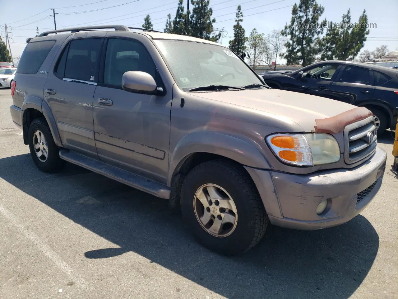 2002 Toyota Sequoia Limited Silver vin: 5TDZT38A72S060516