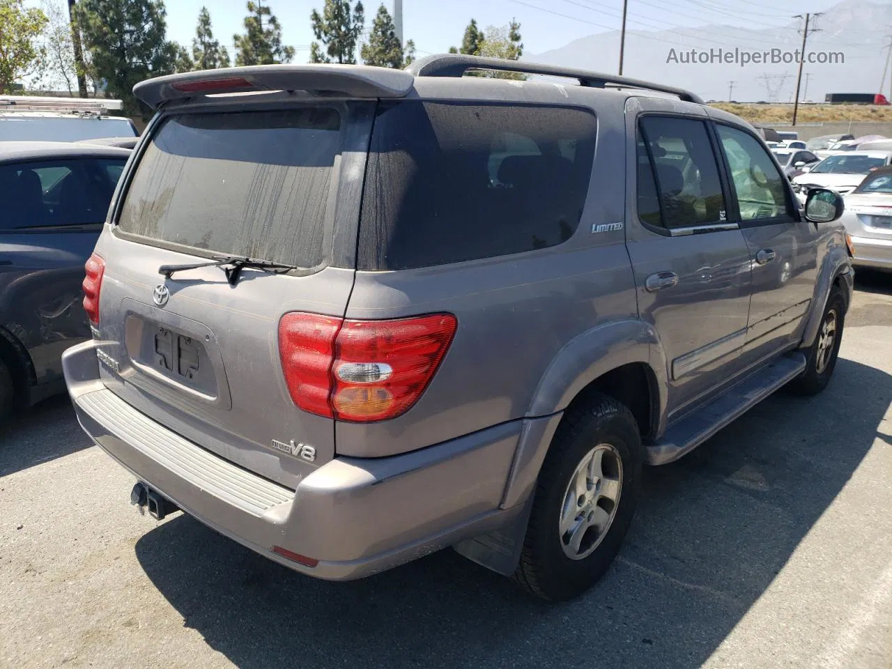 2002 Toyota Sequoia Limited Silver vin: 5TDZT38A72S060516