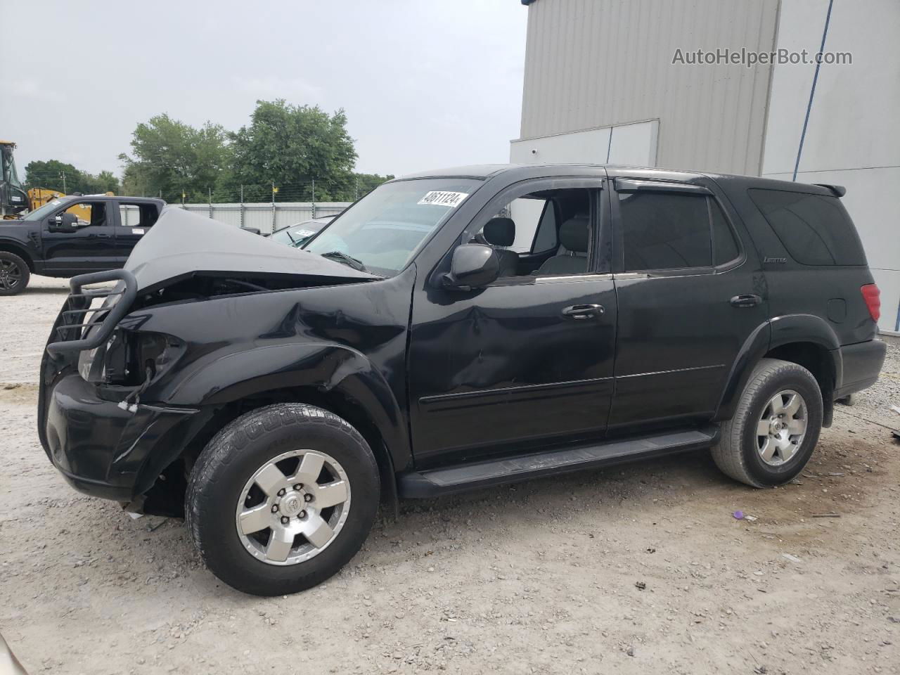 2002 Toyota Sequoia Limited Black vin: 5TDZT38A72S111870