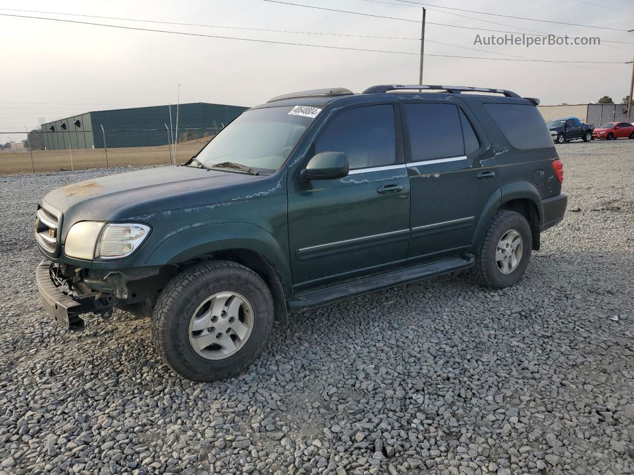 2002 Toyota Sequoia Limited Зеленый vin: 5TDZT38A82S058631