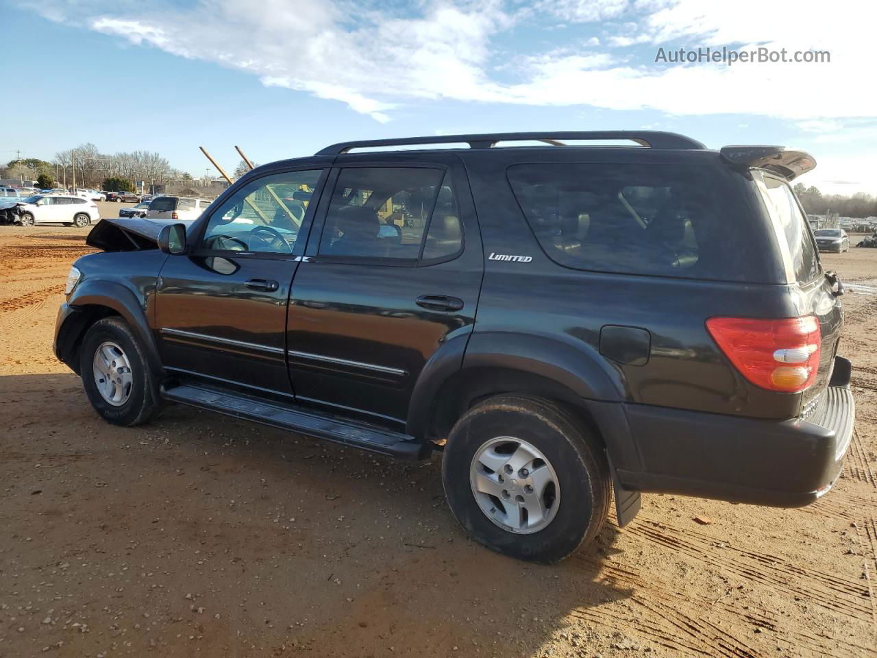 2002 Toyota Sequoia Limited Black vin: 5TDZT38A82S101980