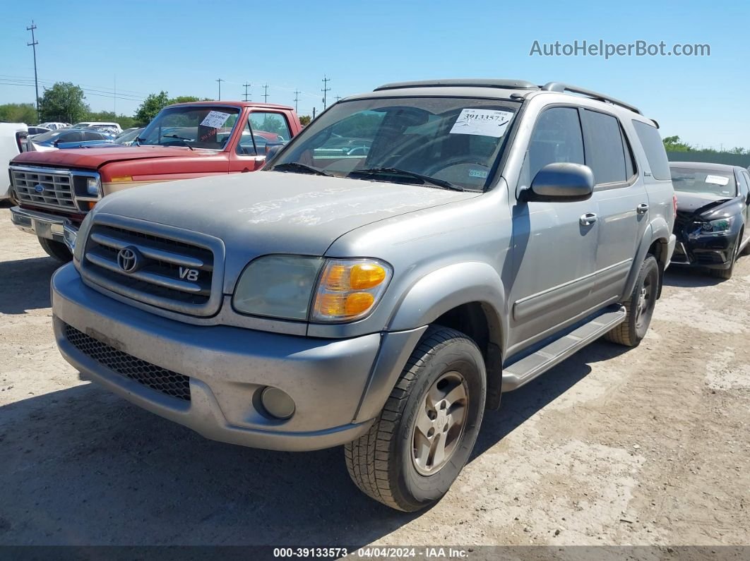 2002 Toyota Sequoia Limited V8 Silver vin: 5TDZT38A82S131416