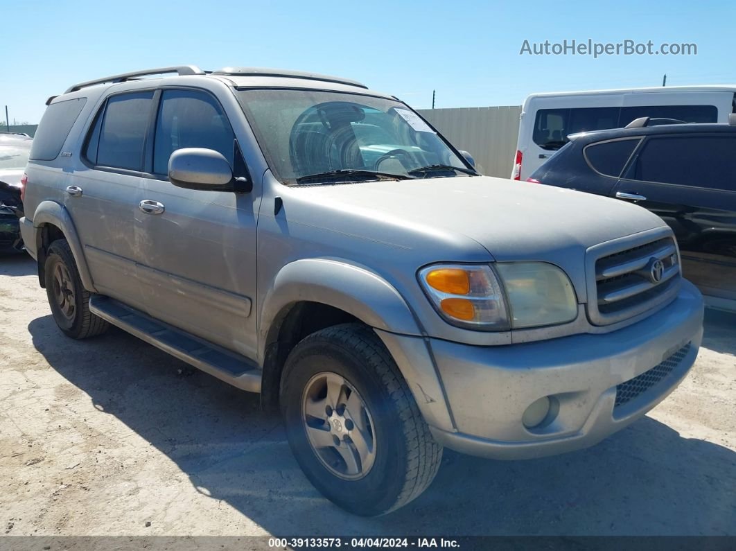 2002 Toyota Sequoia Limited V8 Silver vin: 5TDZT38A82S131416