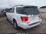 2002 Toyota Sequoia Limited White vin: 5TDZT38A92S092738