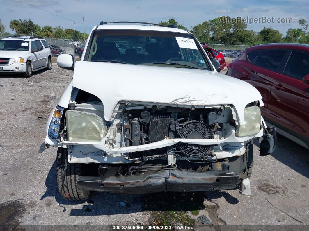 2002 Toyota Sequoia Limited White vin: 5TDZT38AX2S062616