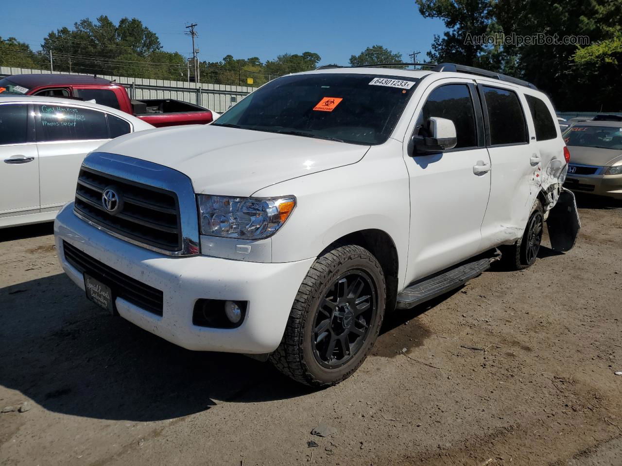 2017 Toyota Sequoia Sr5 White vin: 5TDZY5G14HS068242