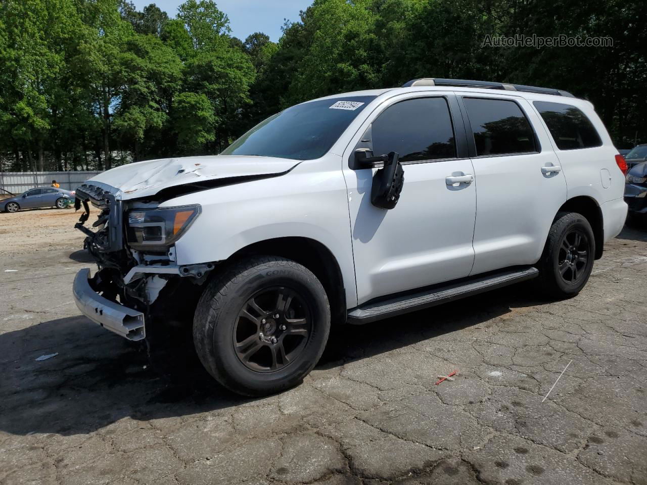 2017 Toyota Sequoia Sr5 White vin: 5TDZY5G1XHS068679