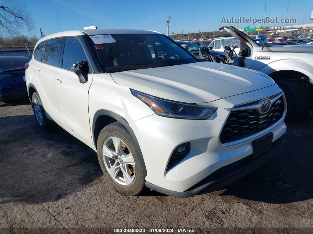 2021 Toyota Highlander Le White vin: 5TDZZRAH0MS522264