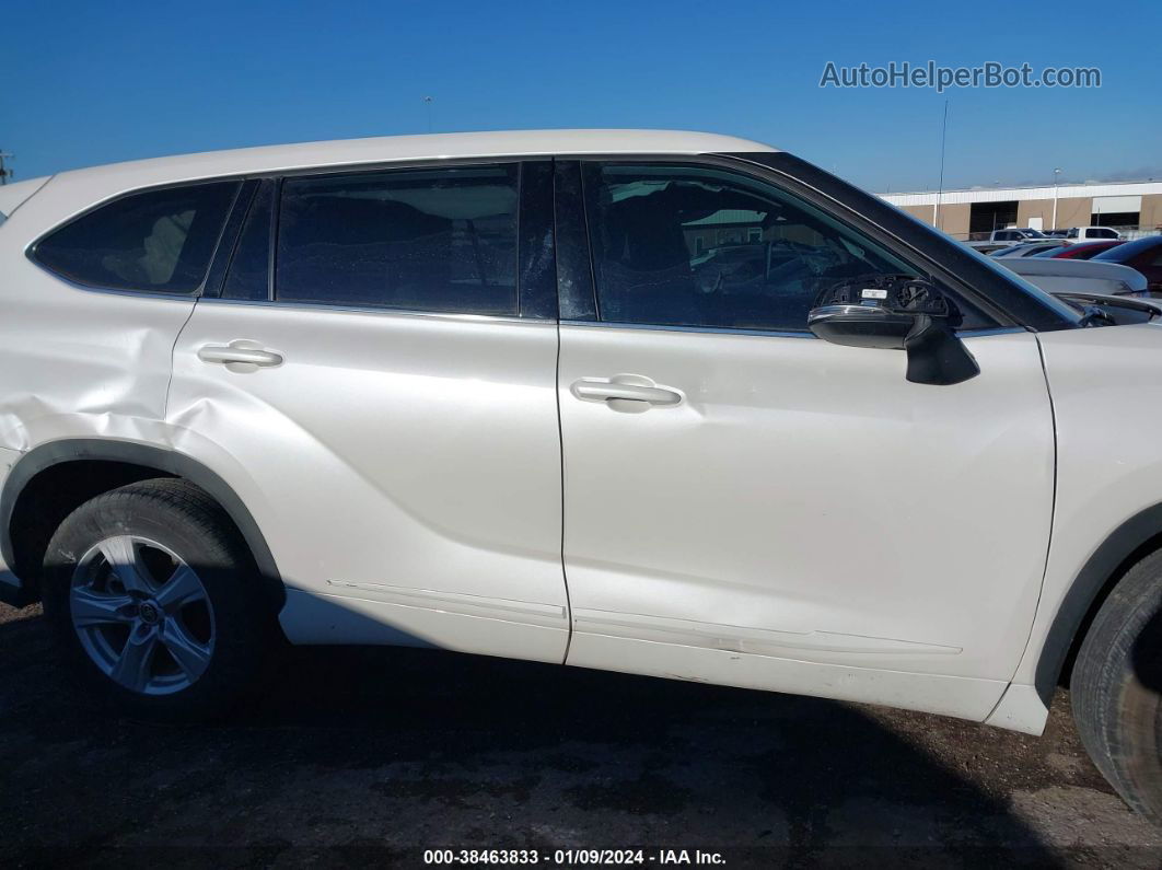 2021 Toyota Highlander Le White vin: 5TDZZRAH0MS522264