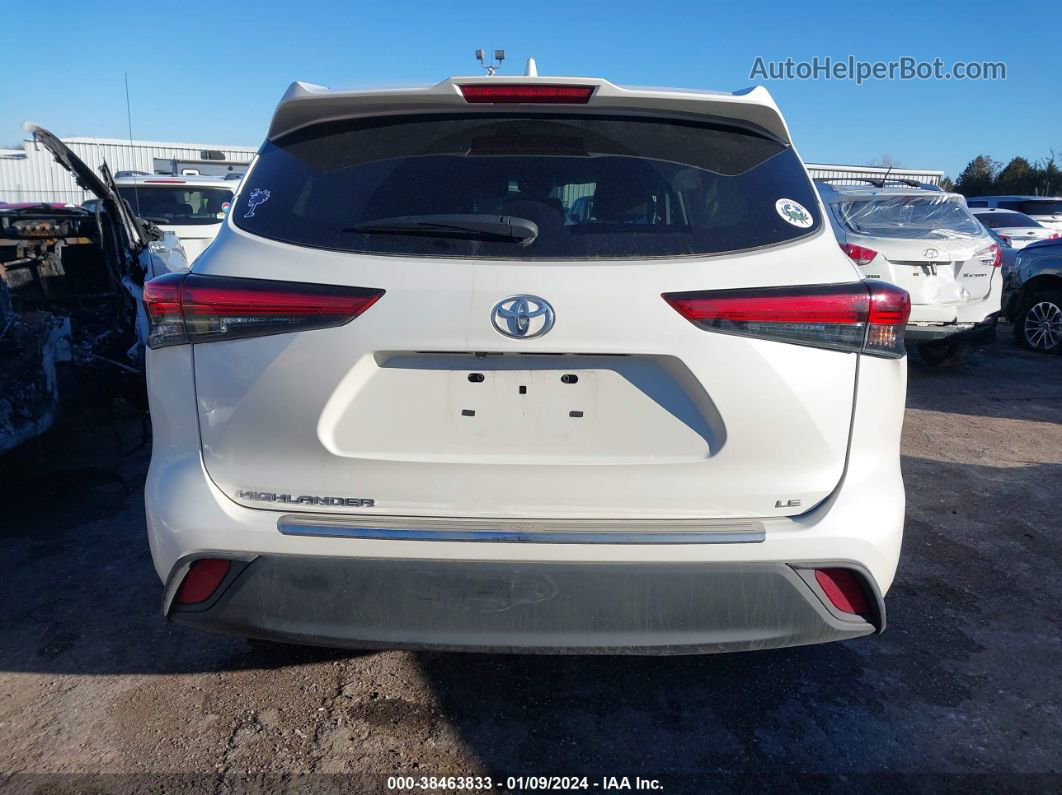 2021 Toyota Highlander Le White vin: 5TDZZRAH0MS522264